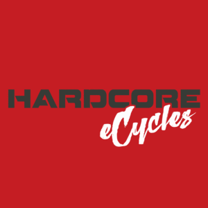hardcore ecycles logo in red